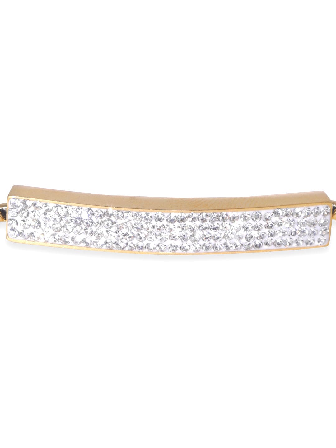 Rubans Voguish 18K Gold plated zirconia studded cuban link bracelet  Bangles &amp; Bracelets