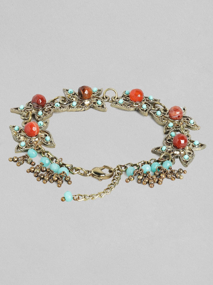 Rubans Voguish Antique Polished Beaded Bracelet. Bangles & Bracelets