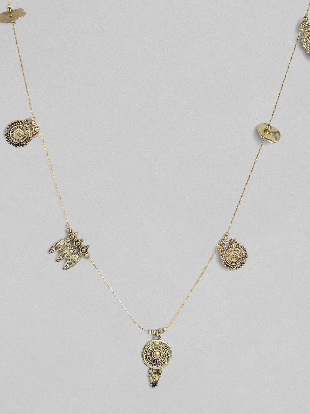 Rubans Voguish Antique Polished Charm Necklace. Chain &amp; Necklaces