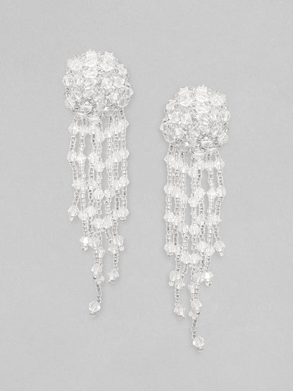 Rubans Voguish Crystal Stone Studded With Tassels Dangle Earrings. Earrings