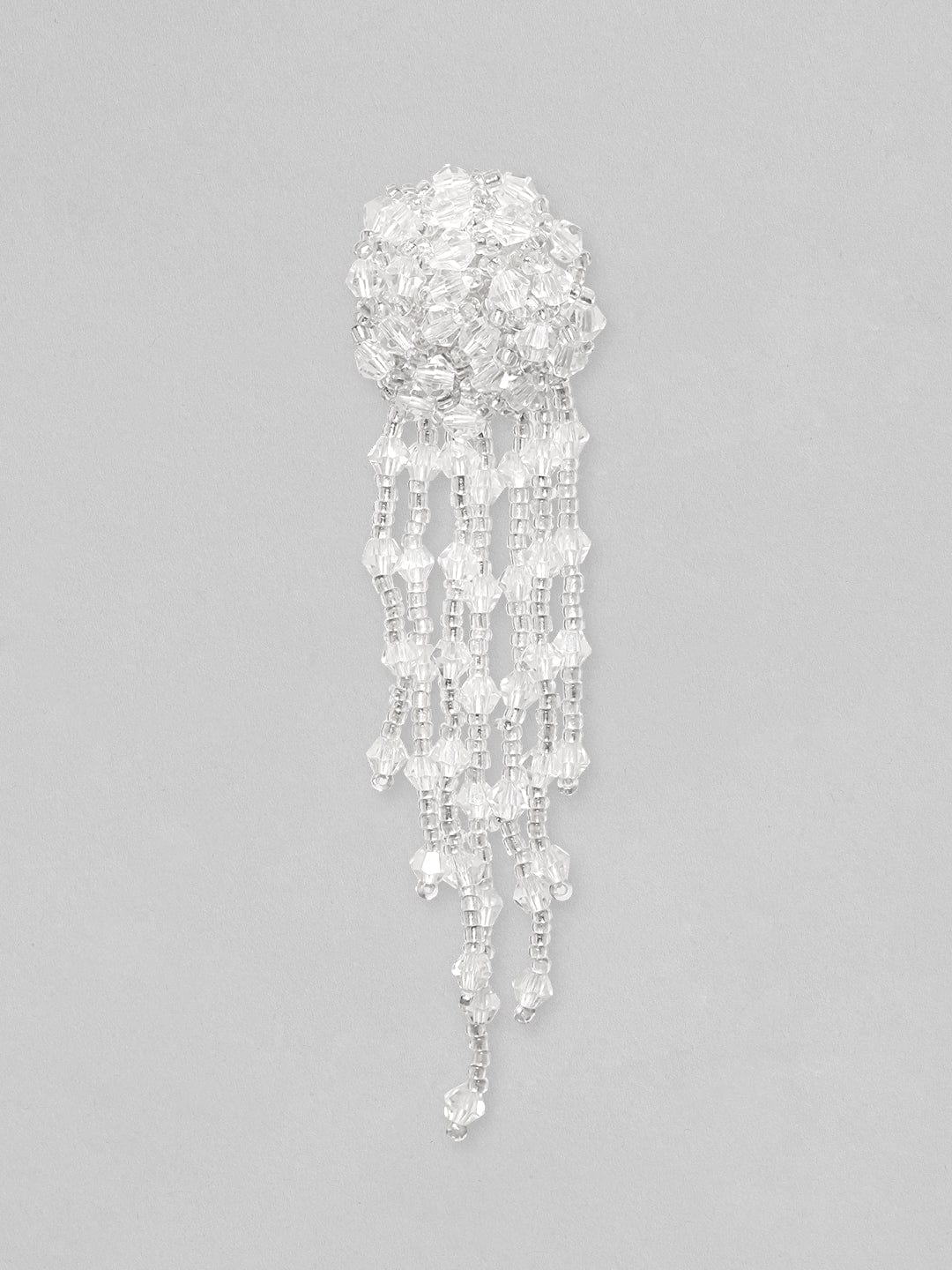 Rubans Voguish Crystal Stone Studded With Tassels Dangle Earrings. Earrings
