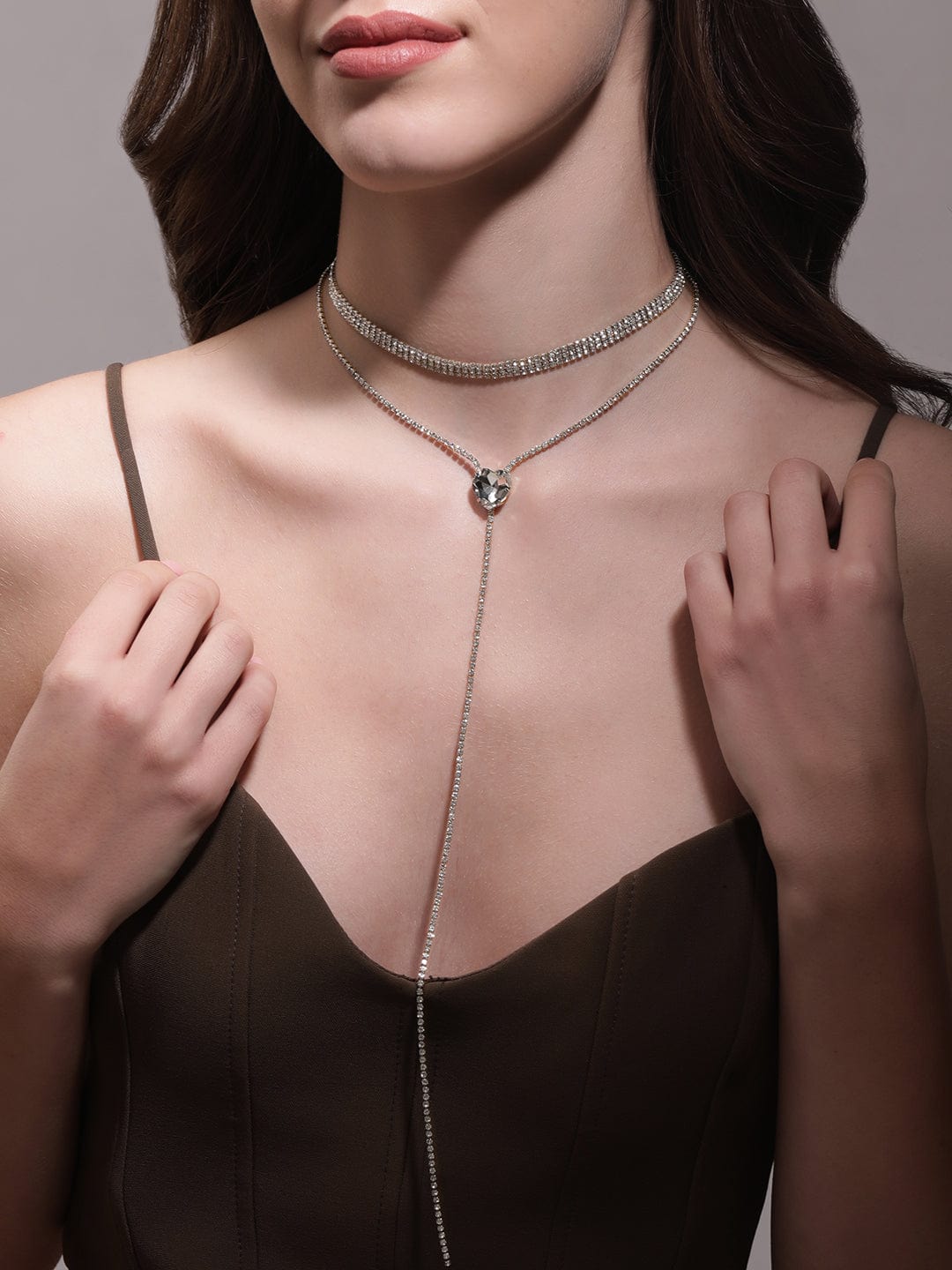 Rubans Voguish Frontier Fusion Multi-Layer Necklace Necklace