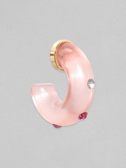 Rubans Voguish Gold -Plated Classic Half Hoop Earrings Earrings