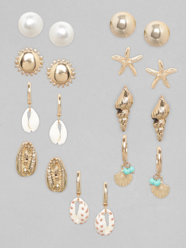 Rubans Voguish Gold-Plated Classic Studs Earrings Earrings