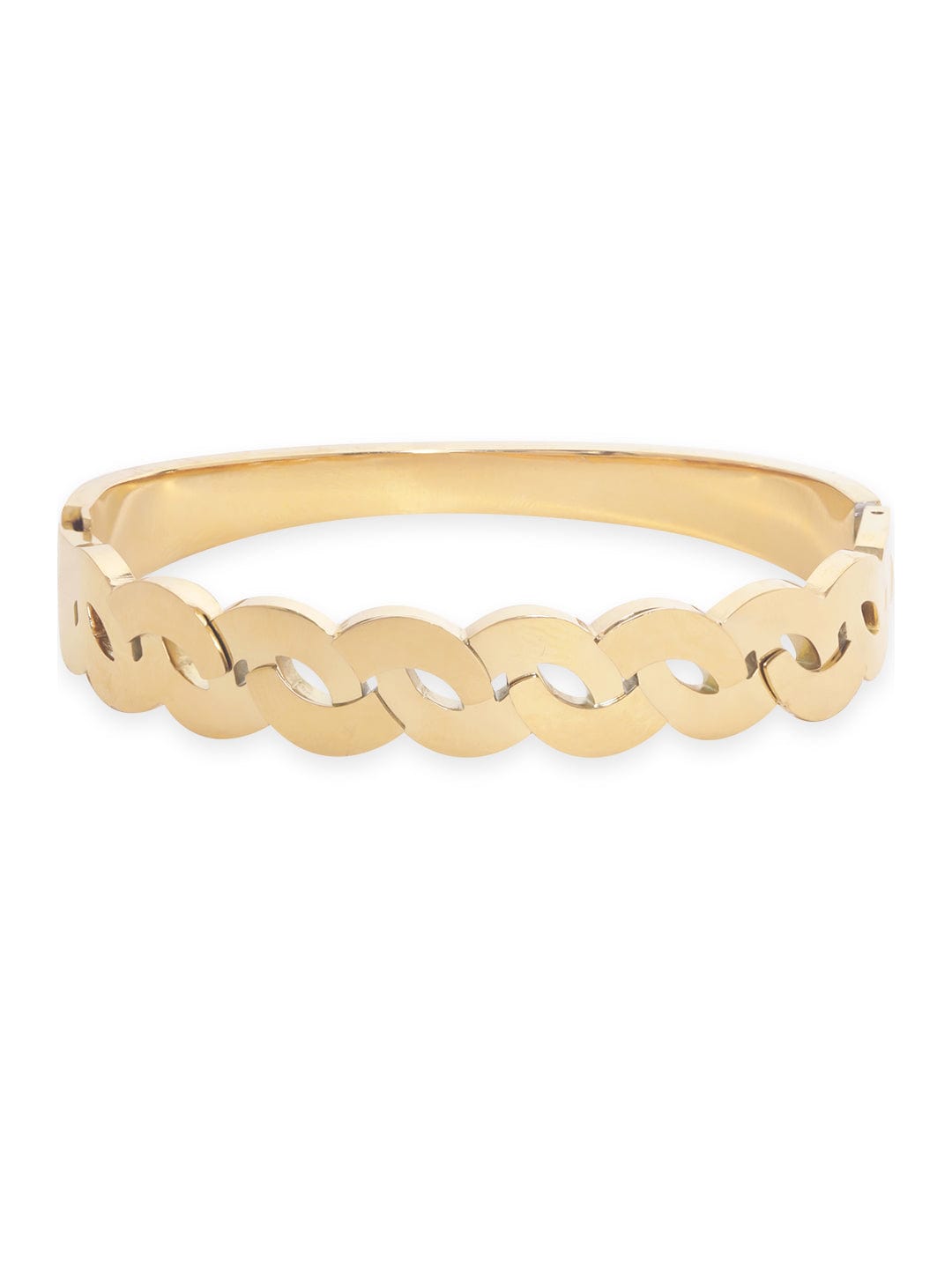 Rubans Voguish Gold Plated Cuban Link Pattern Classy Bracelet Bangles &amp; Bracelets