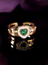 Rubans Voguish Gold-Plated CZ-Studded Finger Ring Rings