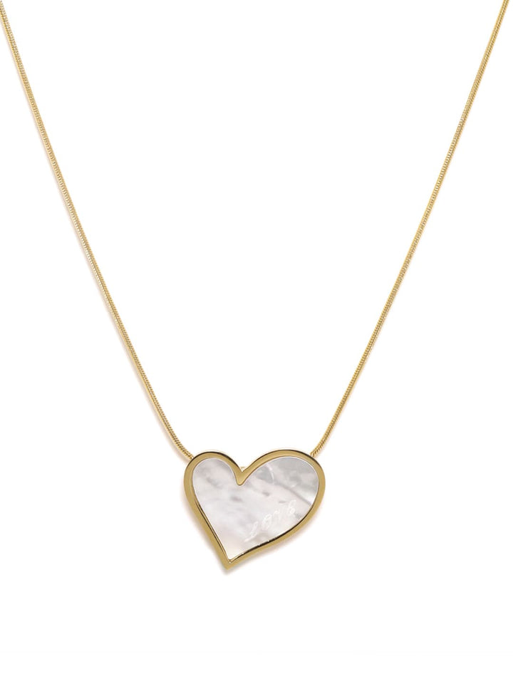 Rubans Voguish Gold Plated Dainty Chain Heart Pendant Necklace Necklaces, Necklace Sets, Chains & Mangalsutra