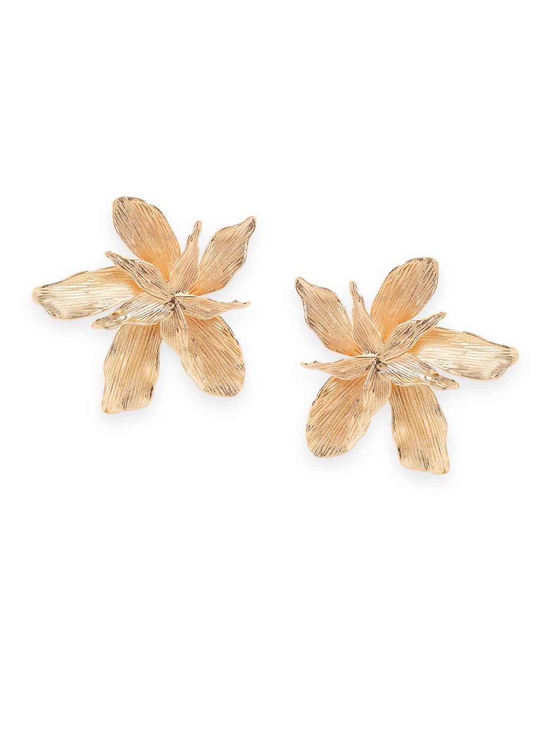 Rubans Voguish Gold-Plated Floral Stud Earrings Earrings