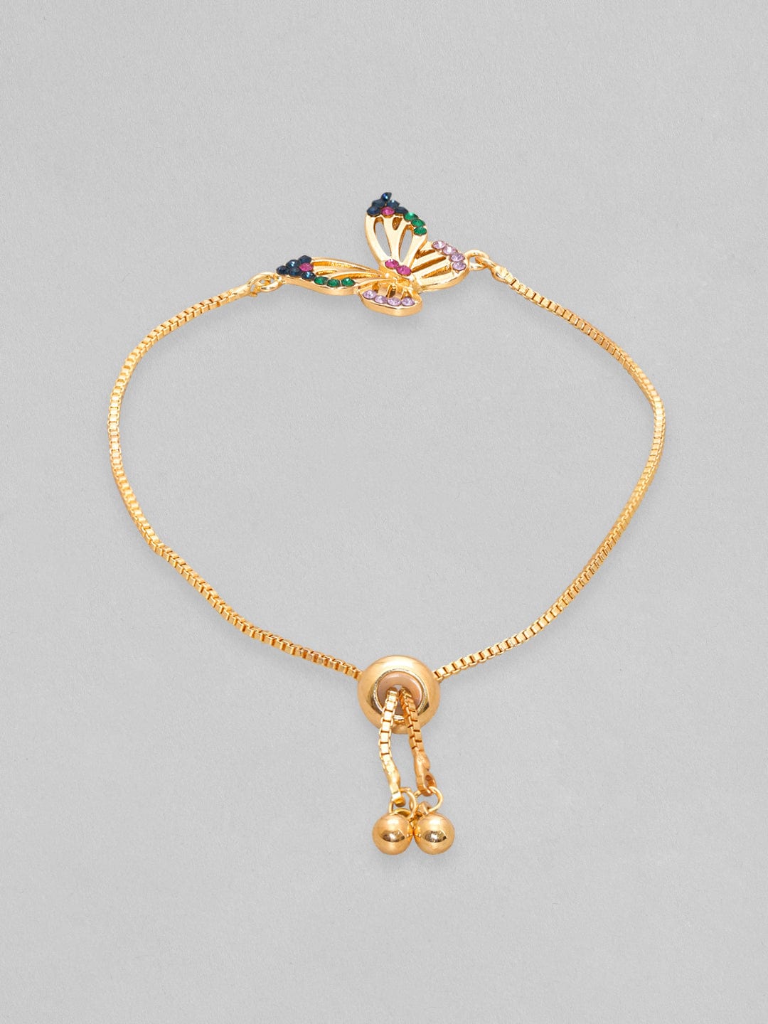 Rubans Voguish Gold-Plated Mystic Butterfly Adjustable Bracelet Bangles &amp; Bracelets