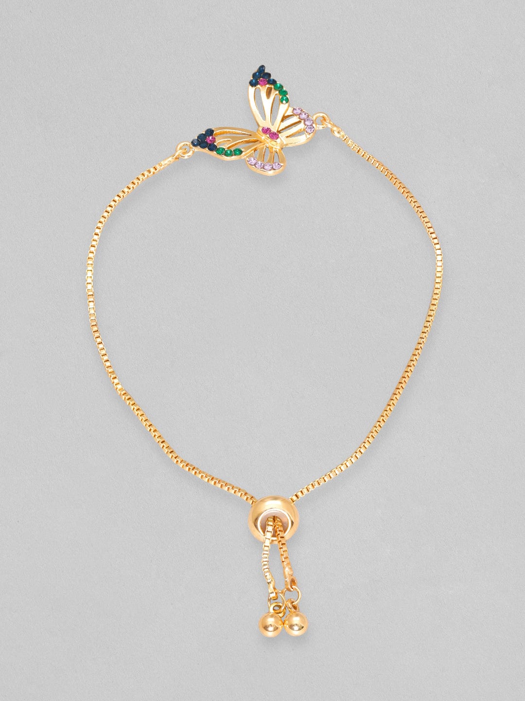 Rubans Voguish Gold-Plated Mystic Butterfly Adjustable Bracelet Bangles & Bracelets