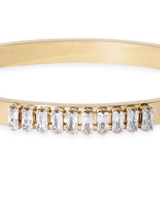 Rubans Voguish Gold-Plated Stainless Steel Bangle-Style Bracelet Bangles &amp; Bracelets