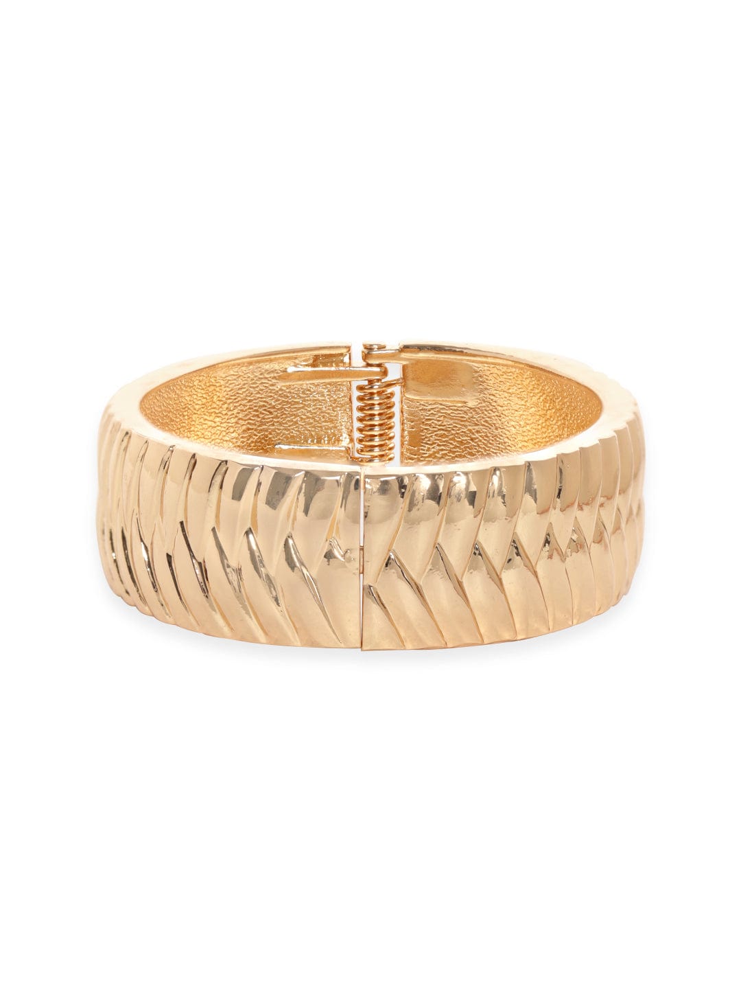 Rubans Voguish Gold Plated Striped Bracelet Bangles &amp; Bracelets