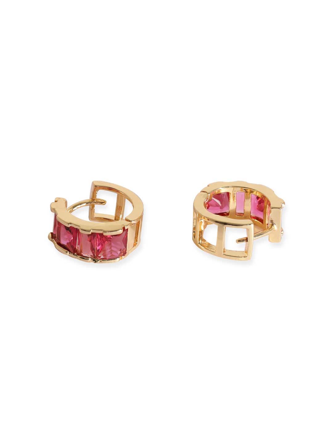 Rubans Voguish Gold-Toned Geometric Studs Earrings Earrings