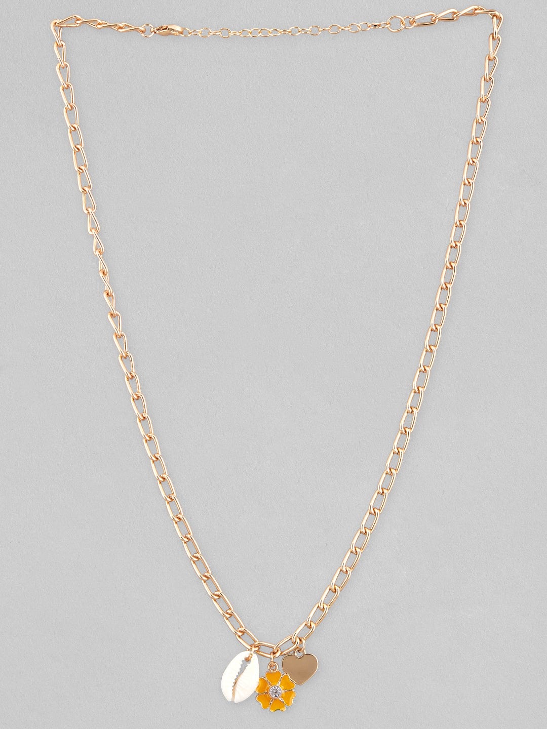 Rubans Voguish Gold-Toned  Red Gold-Plated Handcrafted Necklace Chain &amp; Necklaces