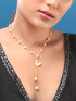 Rubans Voguish Gold-Toned & White Brass Gold-Plated Necklace Chain & Necklaces