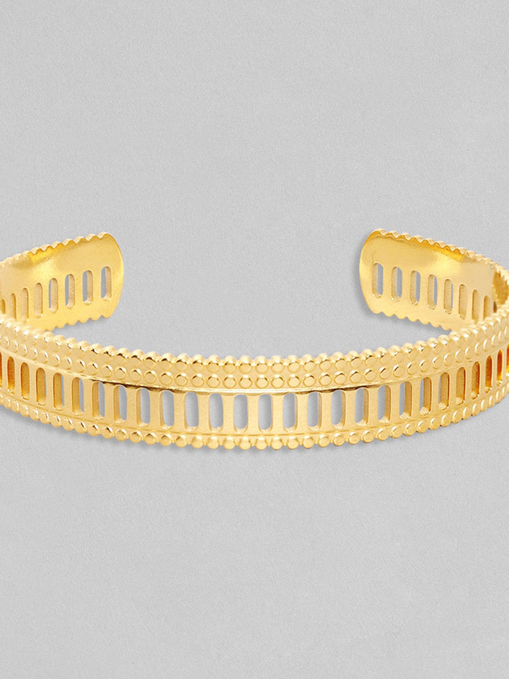 Rubans Voguish Gold Tonedstainless Steel Minimal Adjustable Bracelet Bangles & Bracelets