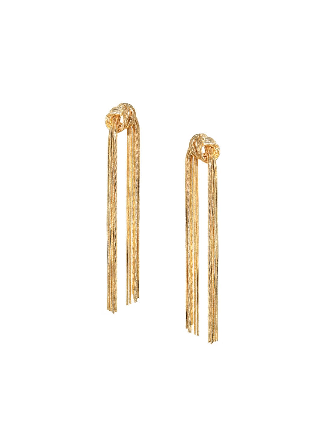 Cascade of Chic Gold Chain Drop Earrings