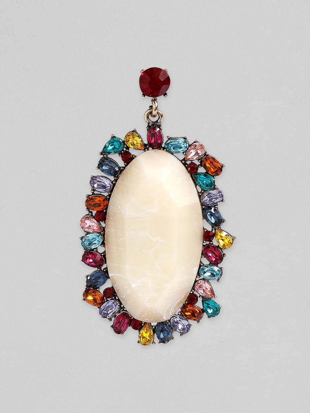 Rubans Voguish Multi colored stone studded earring. Earrings