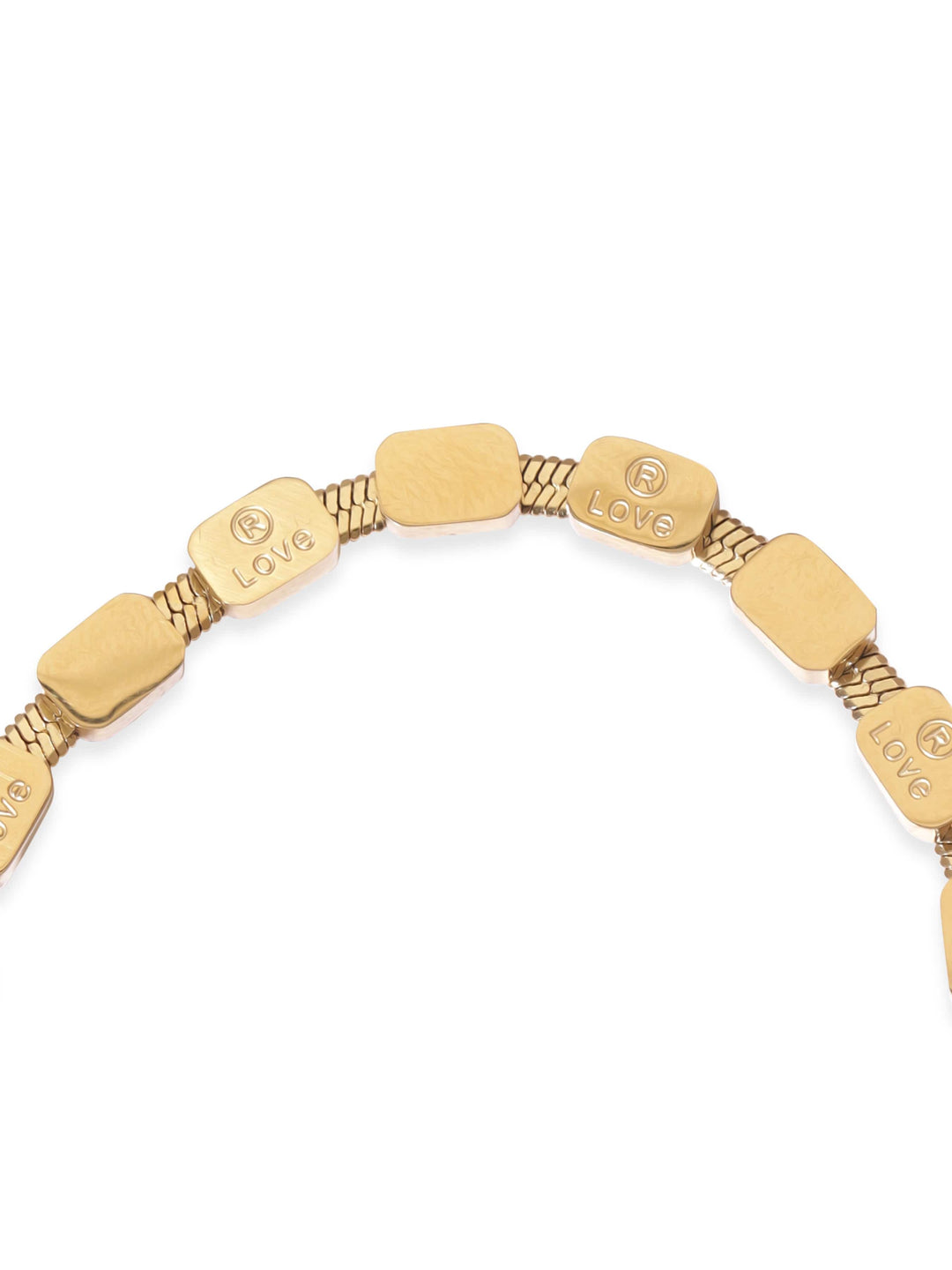 Rubans Voguish Radiant Glimmer: Gold-Tone Stainless Steel Bracelet Bangles & Bracelets