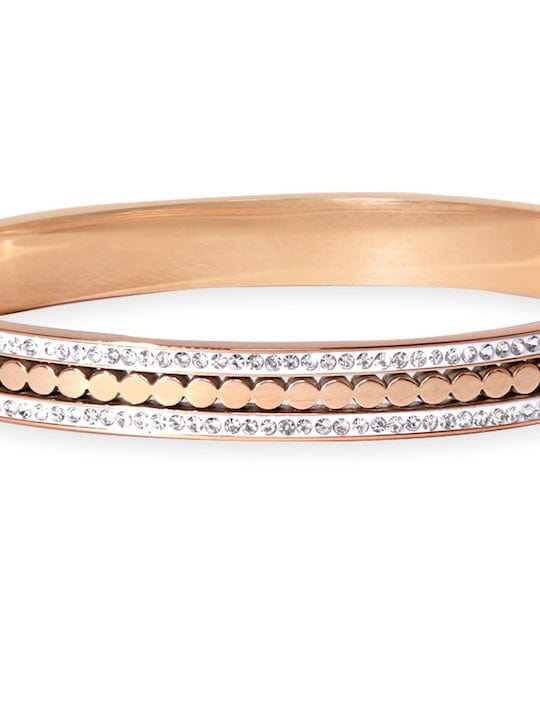 Rubans Voguish Rose Gold-Plated Bangle-Style Bracelet Bangles &amp; Bracelets