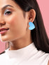 Rubans Voguish Set Of 2, Gold & Enamel Dual Toned Heart Motif Hoop Earrings Earrings
