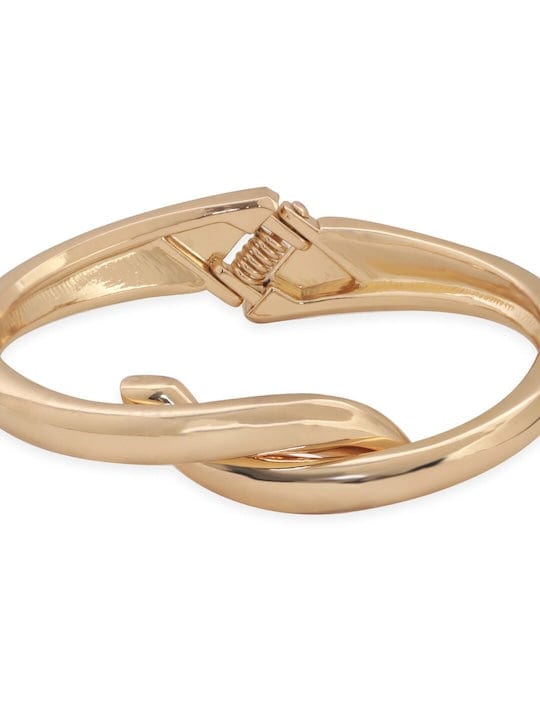 Rubans Voguish Set Of 2 Gold-Toned &amp; Gunmetal-Toned Bangle-Style Bracelet Bangles &amp; Bracelets