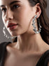 Rubans Voguish Silver Gleam: AD Hoop Earrings Bangles & Bracelets