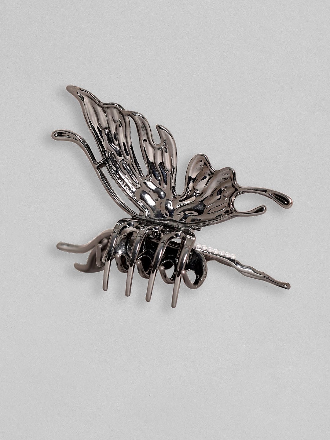 Rubans Voguish Silver Toned Butterfly Hair Claw Clip Hair Accessories