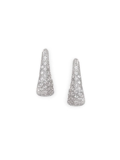 Rubans Voguish Silver-Toned Geometric Drop Earrings Earrings