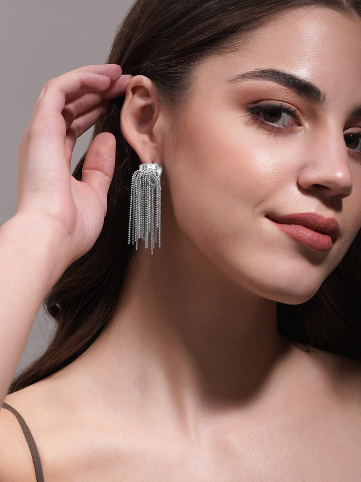 Rubans Voguish Sophisticated Silver Serenade Drop Earrings Earrings