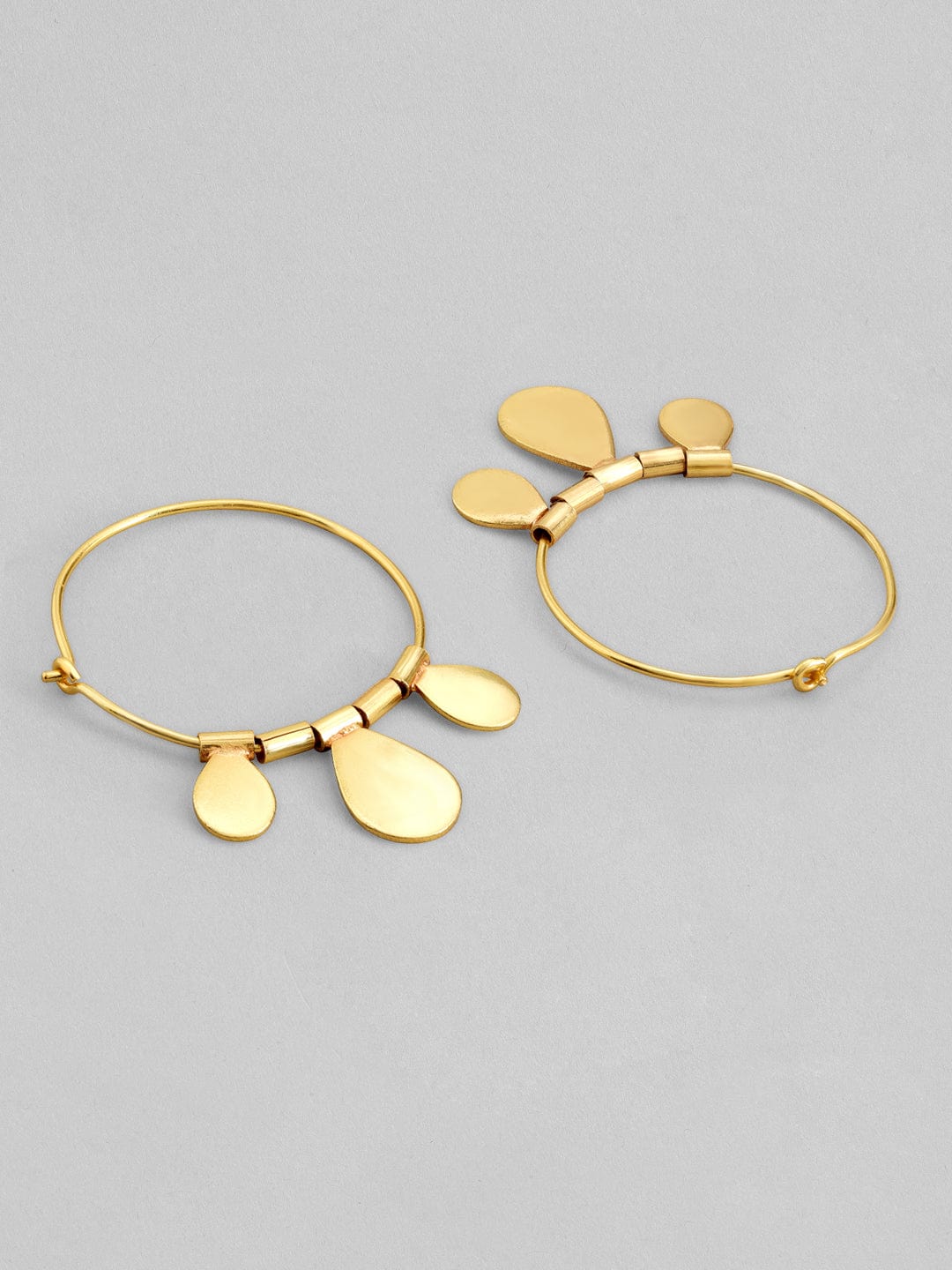 Rubans Voguish Women Gold-Plated Circular Hoop Earrings Earrings
