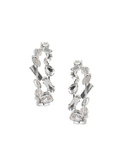 Silver Gleam: AD Hoop Earrings Bangles &amp; Bracelets