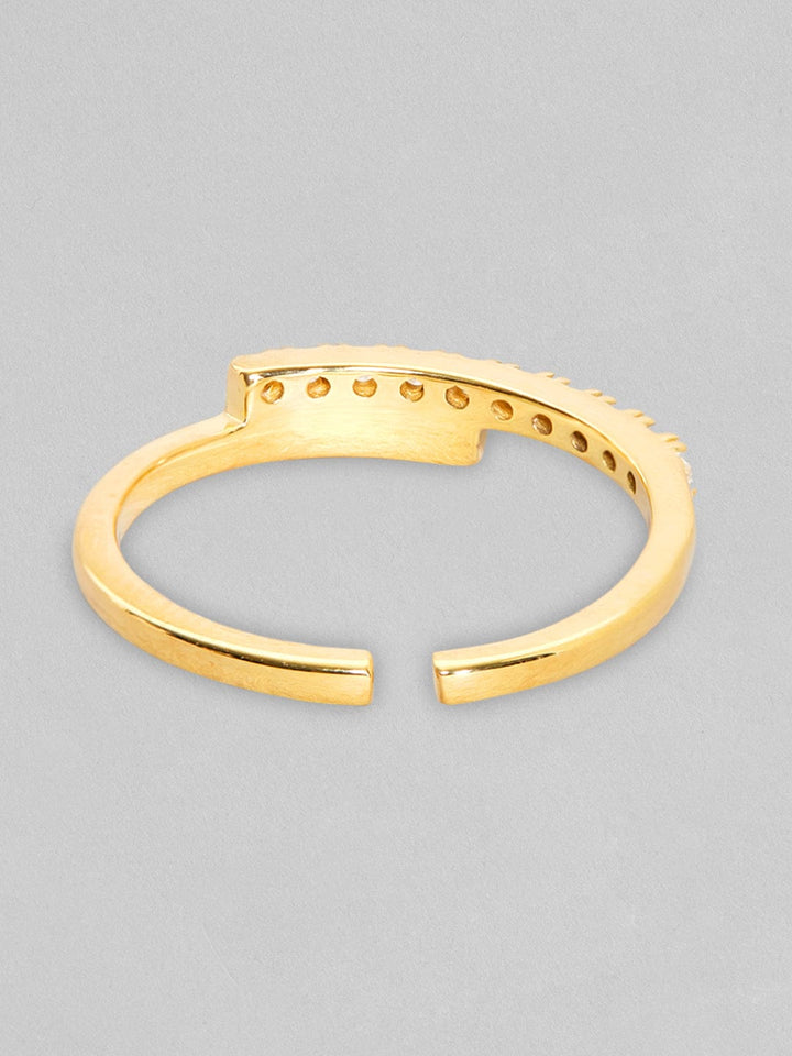 The Hugging Ring Of Zirconias - Gold Plated Rings
