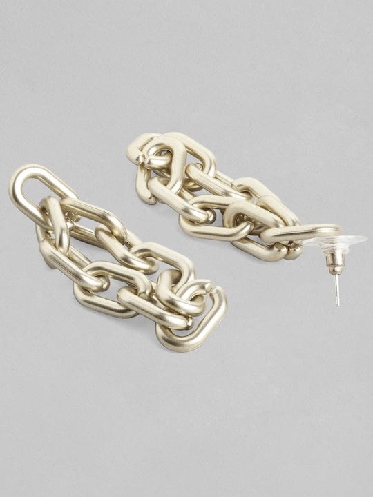 TOKYO TALKIES 18K Gold Plated Link Chain Dangle Earrings