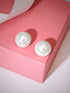 TOKYO TALKIES White Pearl Zirconia Stud Earrings Earrings