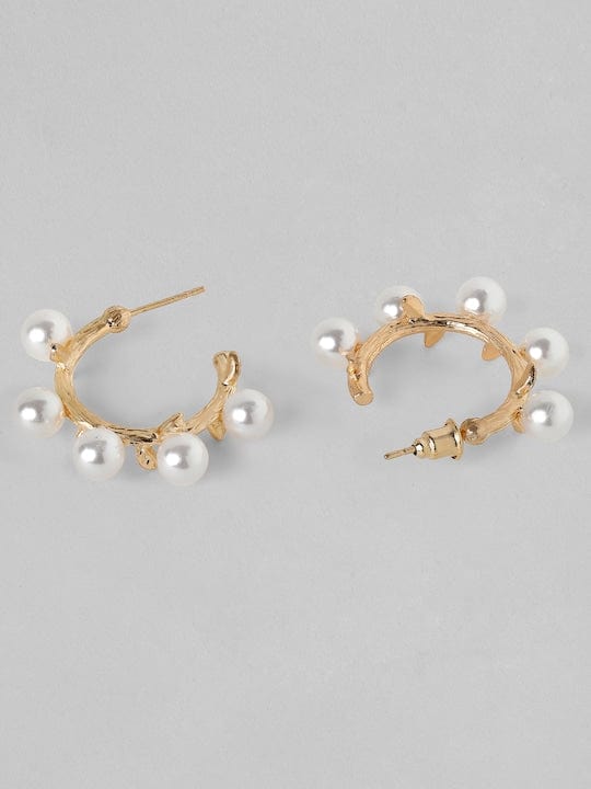 TOKYO TALKIES X rubans FASHION ACCESSORIES Gold-Toned Circular Hoop Earrings Earrings