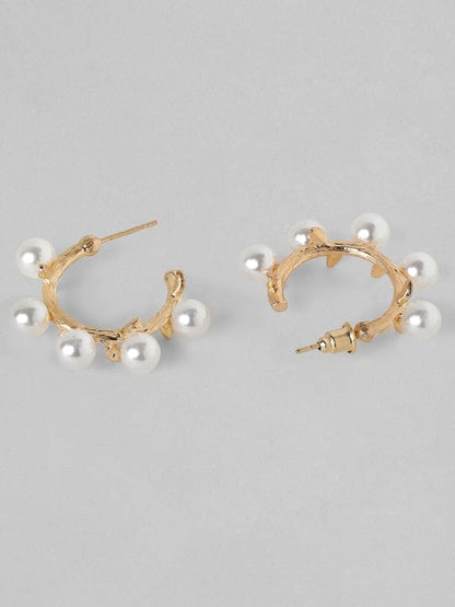 TOKYO TALKIES X rubans FASHION ACCESSORIES Gold-Toned Circular Hoop Earrings Earrings