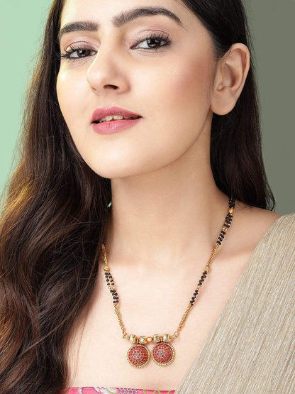Gold Plated Pendant Simple Mangalsutra Chain &amp; Necklaces