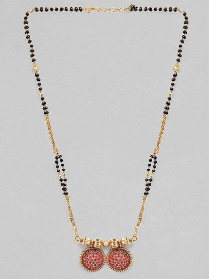 Gold Plated Pendant Simple Mangalsutra Chain &amp; Necklaces