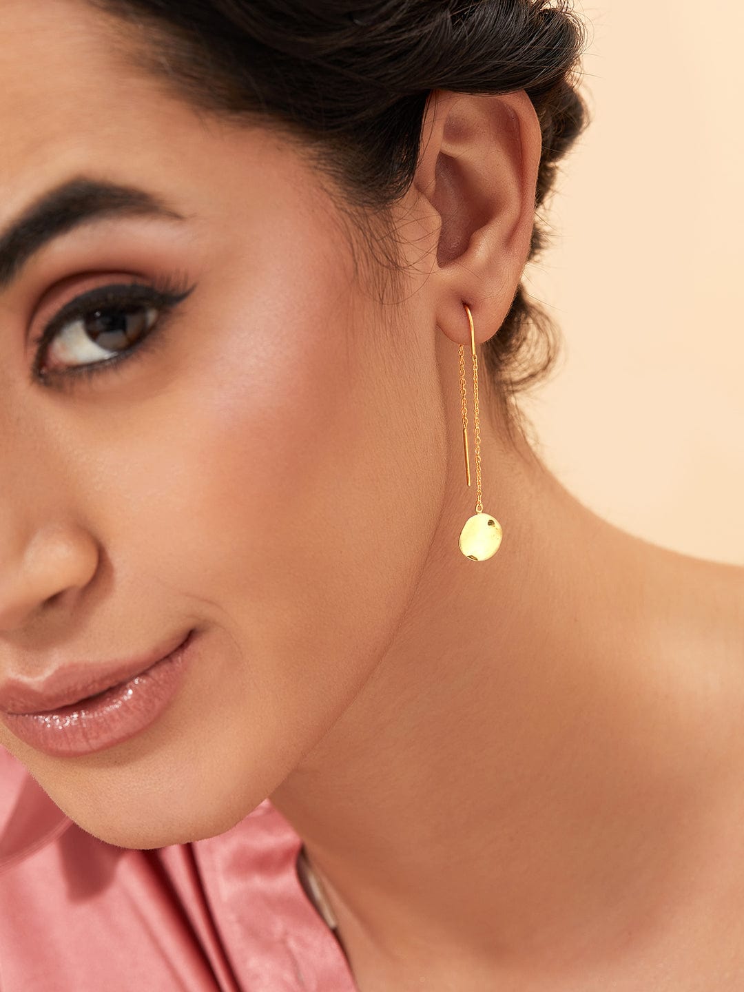 Macys Flat Round Stud Earrings Set in 14k Yellow Gold 8mm  Macys
