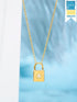 Rubans 925 Silver Lock The Moment Pendant Necklace - Gold Plated Chain & Necklaces