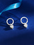 Rubans 925 Silver Never Ending Diamond Loop Drop Earrings. Earrings