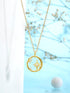 Rubans 925 Silver The Earth And Sun Pendant Necklace - Gold Plated Chain & Necklaces