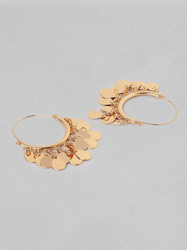 Rubans Gold Plated Handcrafted Hoop Earrings Earrings