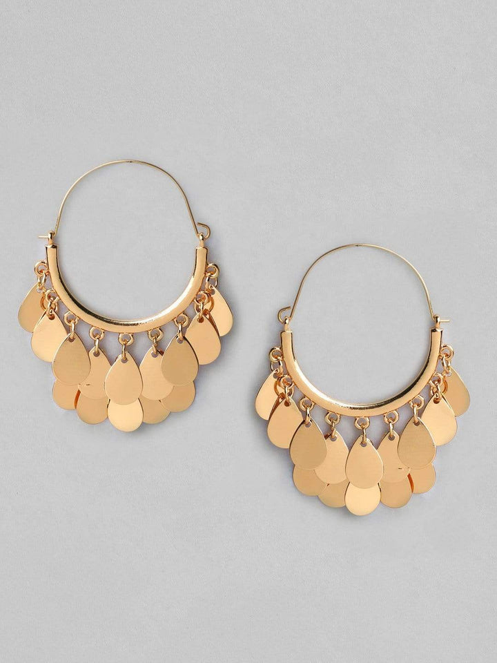 Rubans Gold Plated Handcrafted Hoop Earrings Earrings