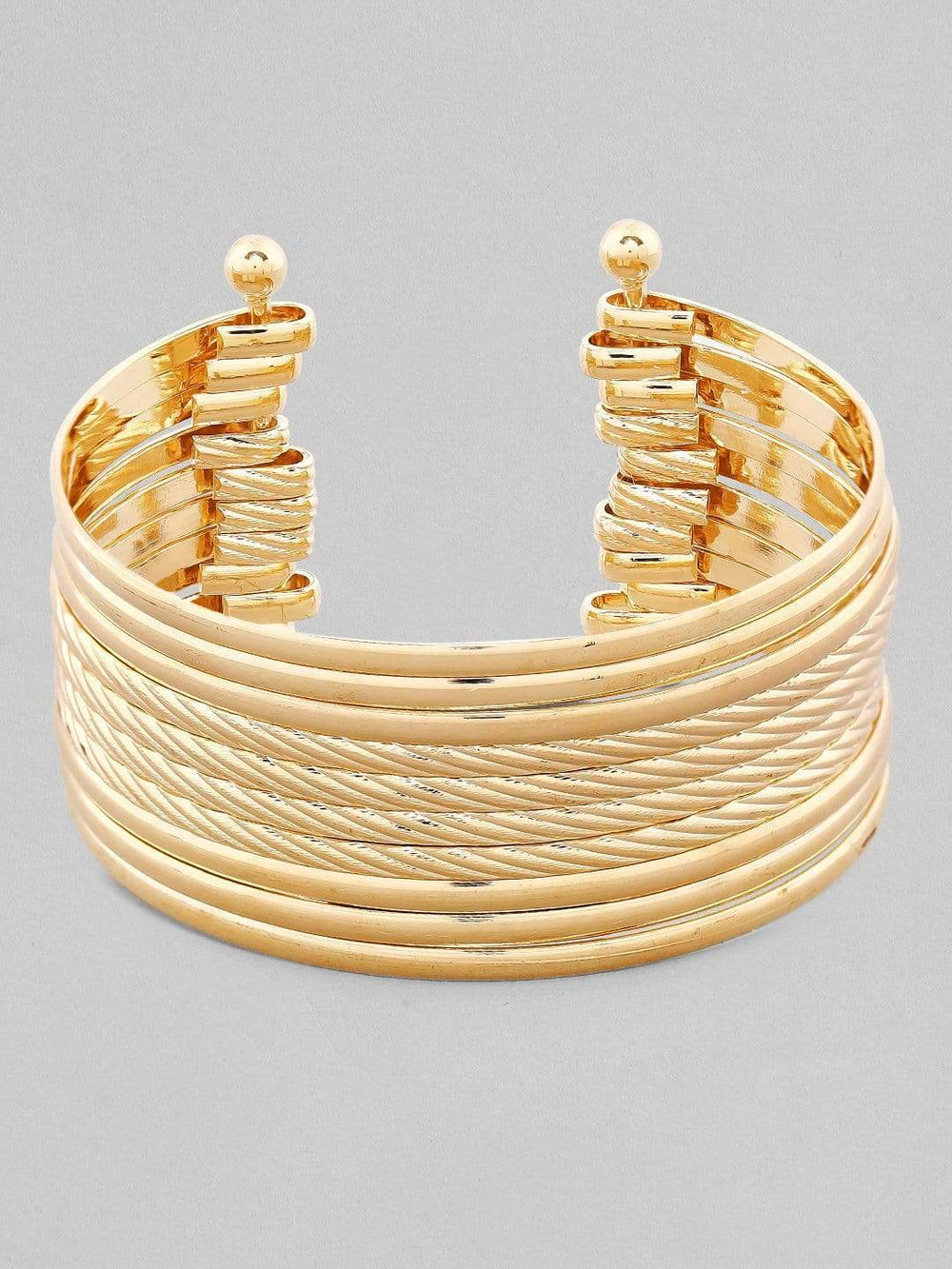 Rubans Gold Plated Handcrafted Layered Bracelet Bangles & Bracelets