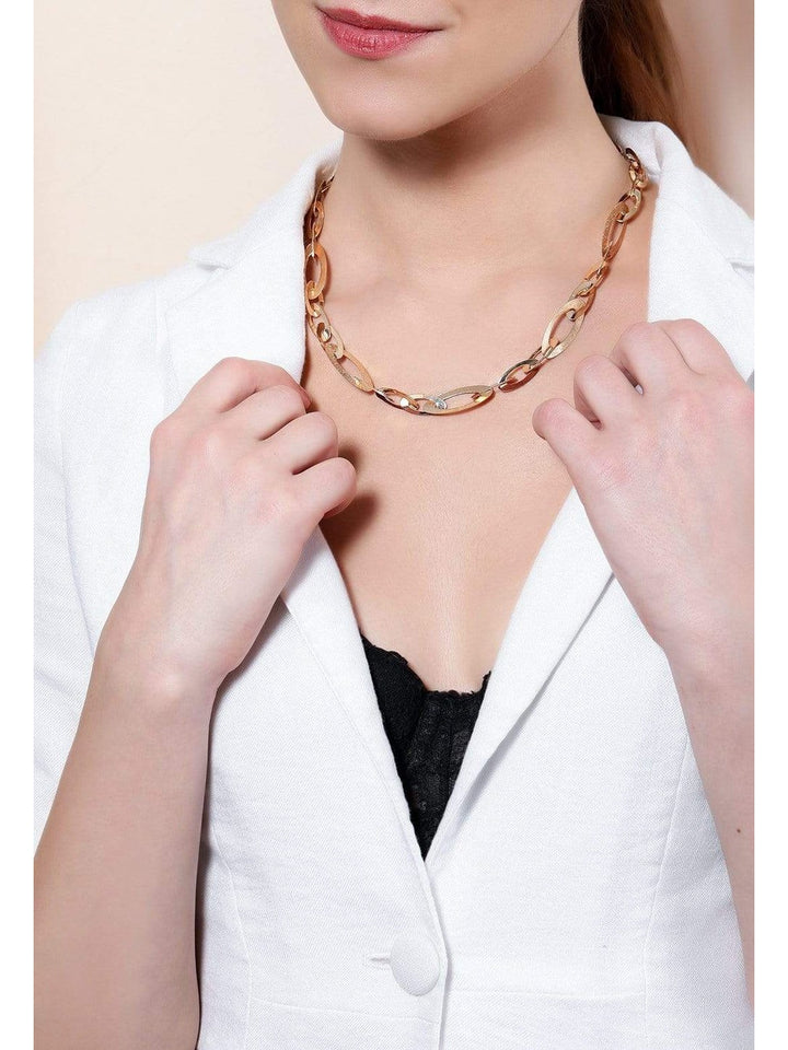 Rubans Gold Plated  Inter linked Necklace Necklace Set