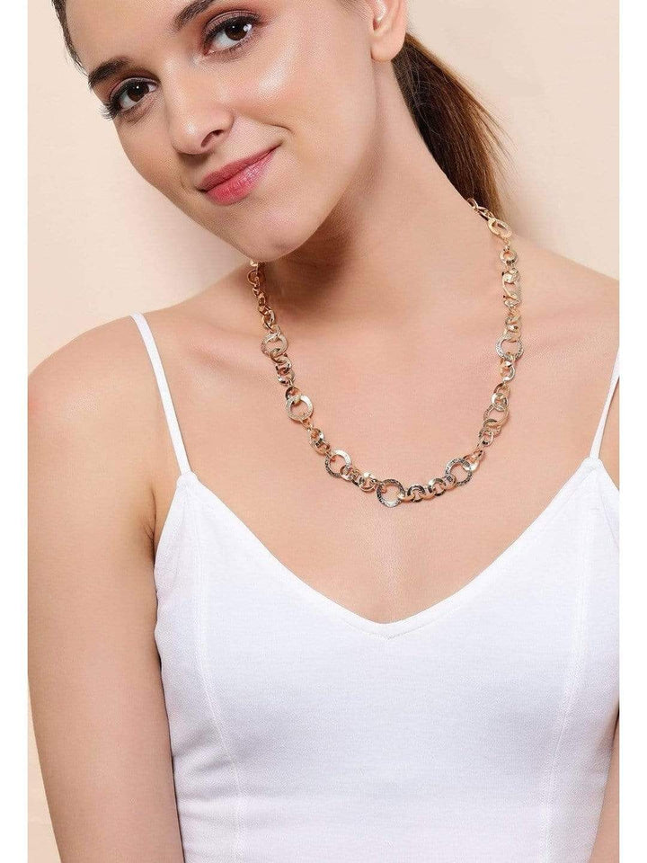Rubans Gold Plated Long  Necklace Chain & Necklaces