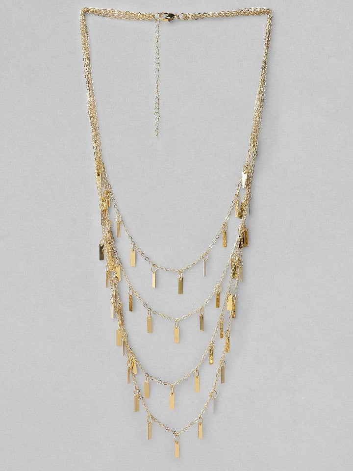 Rubans Gold Plated Multi Layer  Necklace Necklace Set