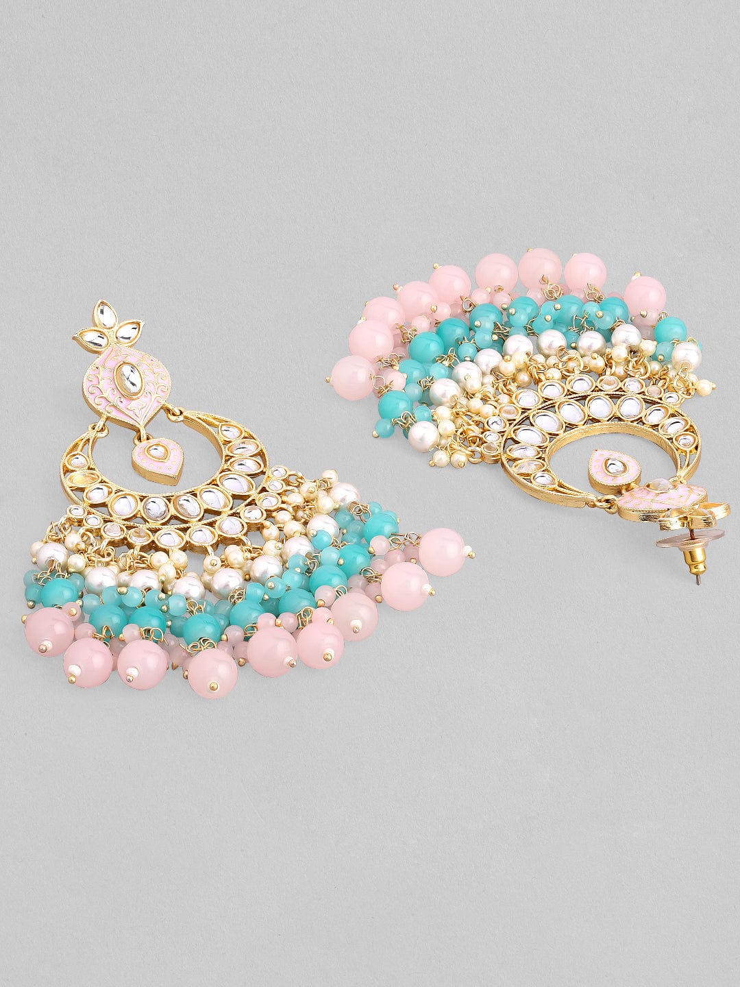Graceful rangoli inspired concentric circle enamel earrings  Lai
